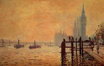 Claude Oscar Monet : The Thames below Westminster
